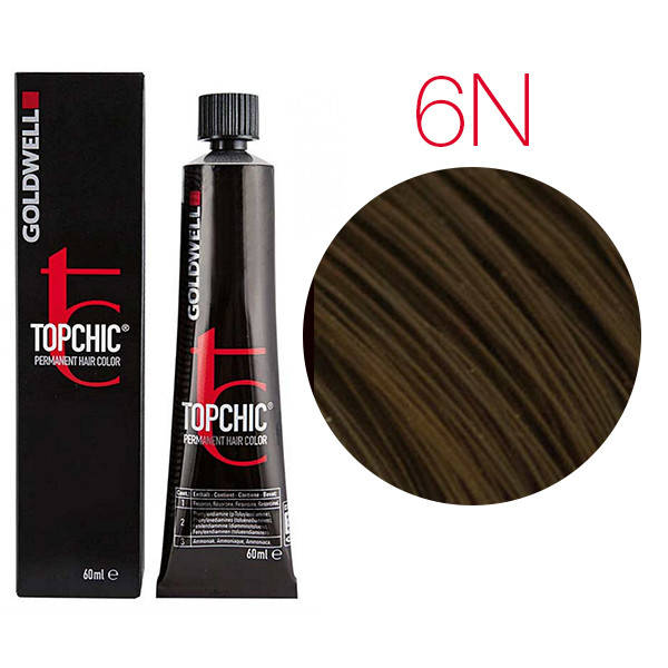 

Краска для волос Goldwell Topchic 60 мл 6N (темно-русый)