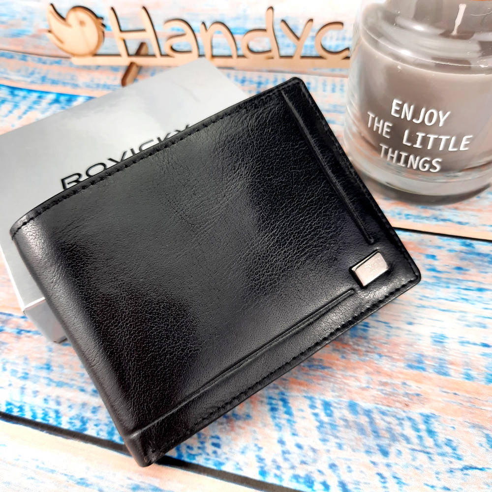 

Портмоне мужское кожаное черное Rovicky CPR-2020 Black, Черный