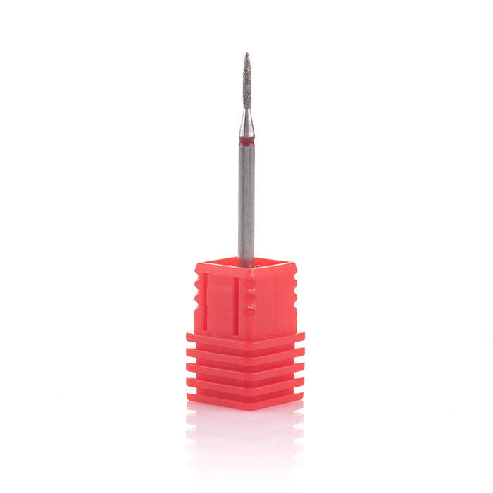

Фреза алмазная Nail Drill для обработки кутикулы "Пламя" - 243 014R диаметр 1.4 мм (красная насечка)