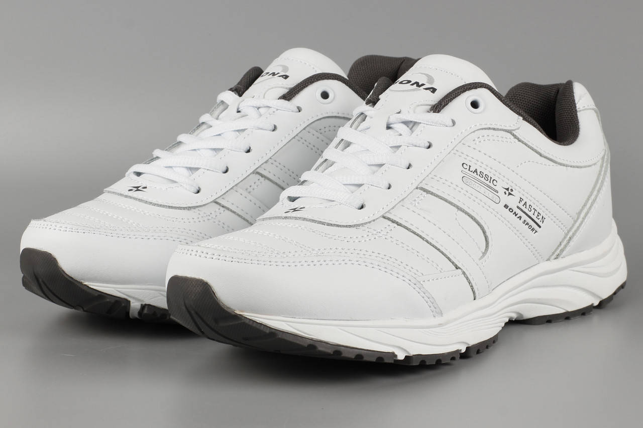 

Кроссовки мужские белые Bona 798A Бона Размеры 41 42 43 44 45 46, Белый