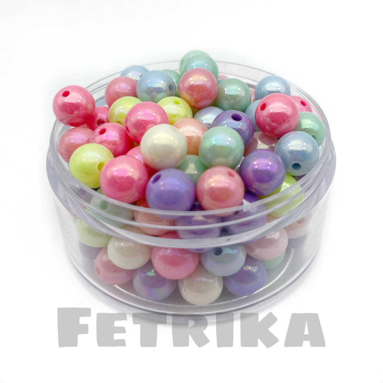 

Бусины пластиковые разноцветные перламутровые 10 мм, Разные цвета