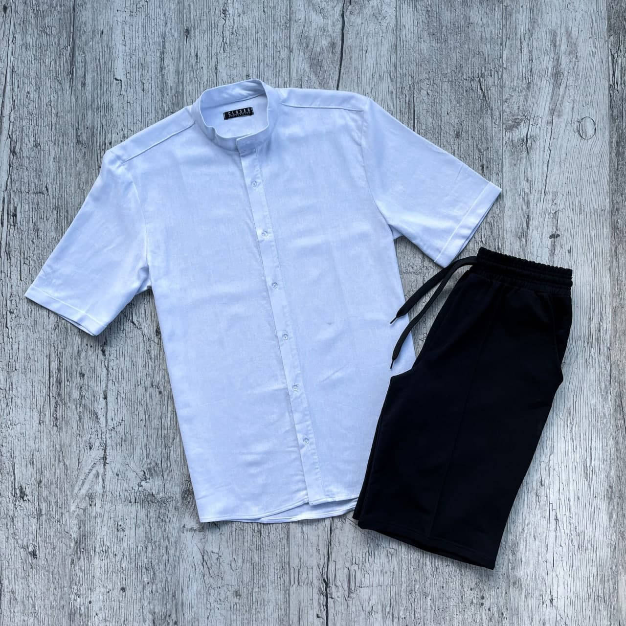 

Хлопковая рубашка белая и шорты мужские Closer, Белый