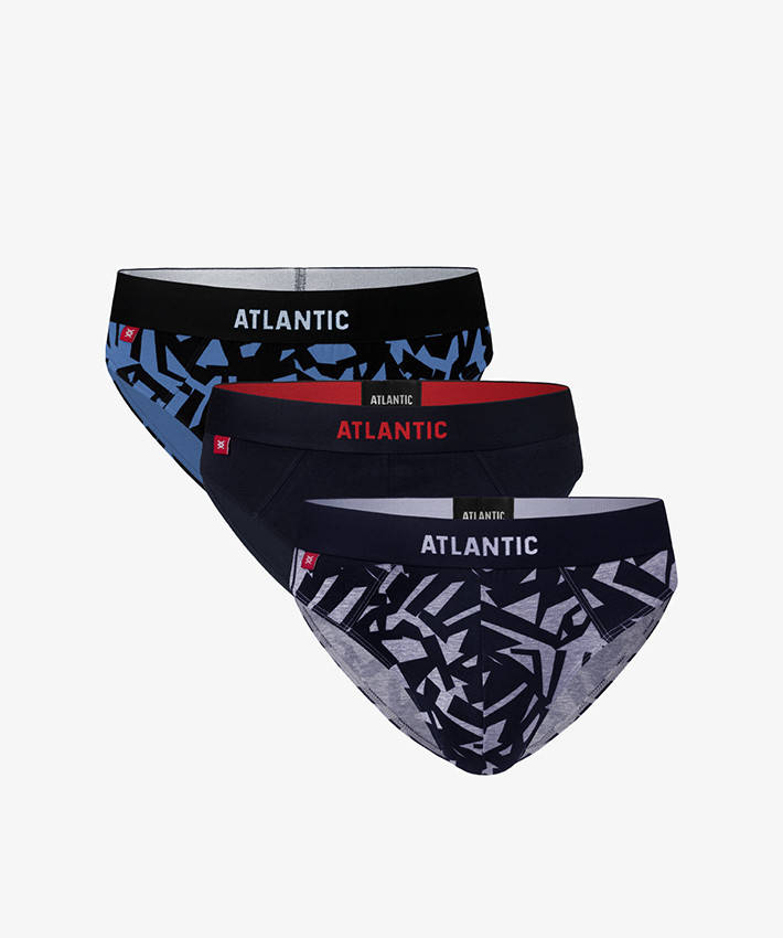 

Набор из 3 ед. Трусы мужские спорт Atlantic 3MP-104 NIEJ/GRA/SZM XXL, Черный