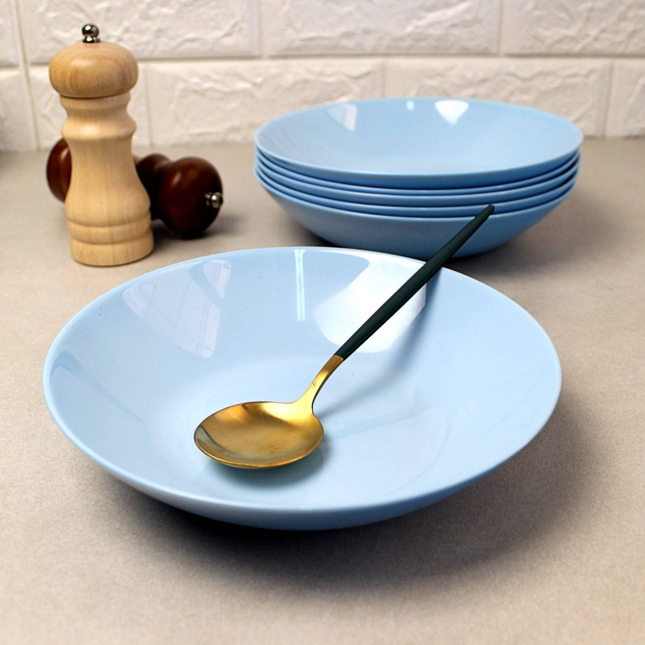 

Голубая суповая тарелка Luminarc Diwali Light Blue 20 см, Голубой