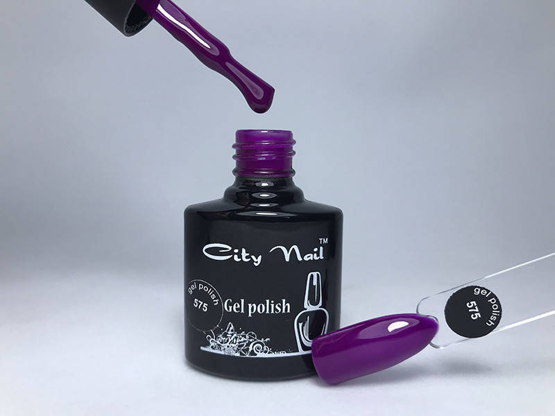 

Гель-лак CityNail 575 - Гель Лак для Ногтей Темно Фиолетовый - Цвет баклажан гель лак -Темные цвета гель лаков