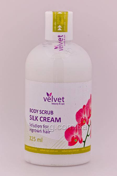 

Velvet Body Scrub Silk Cream Жесткий скраб для тела против врастания «Шелк-крем», 325 мл