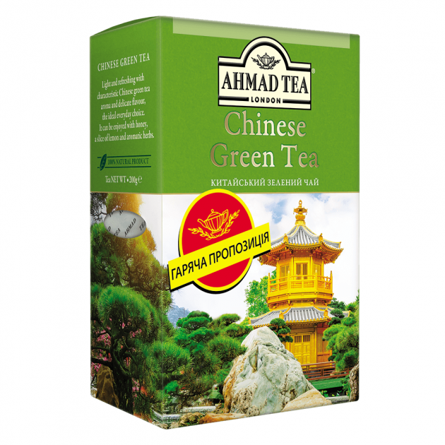 

Чай Ahmad Tea зеленый китайский листовой 200 грамм