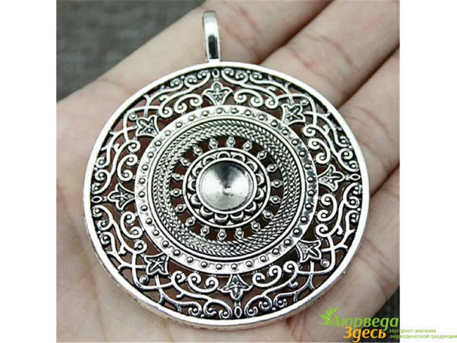 

Кулон "Mandala Flower" сплав 68x56 мм волнистая, Аюрведа Здесь!