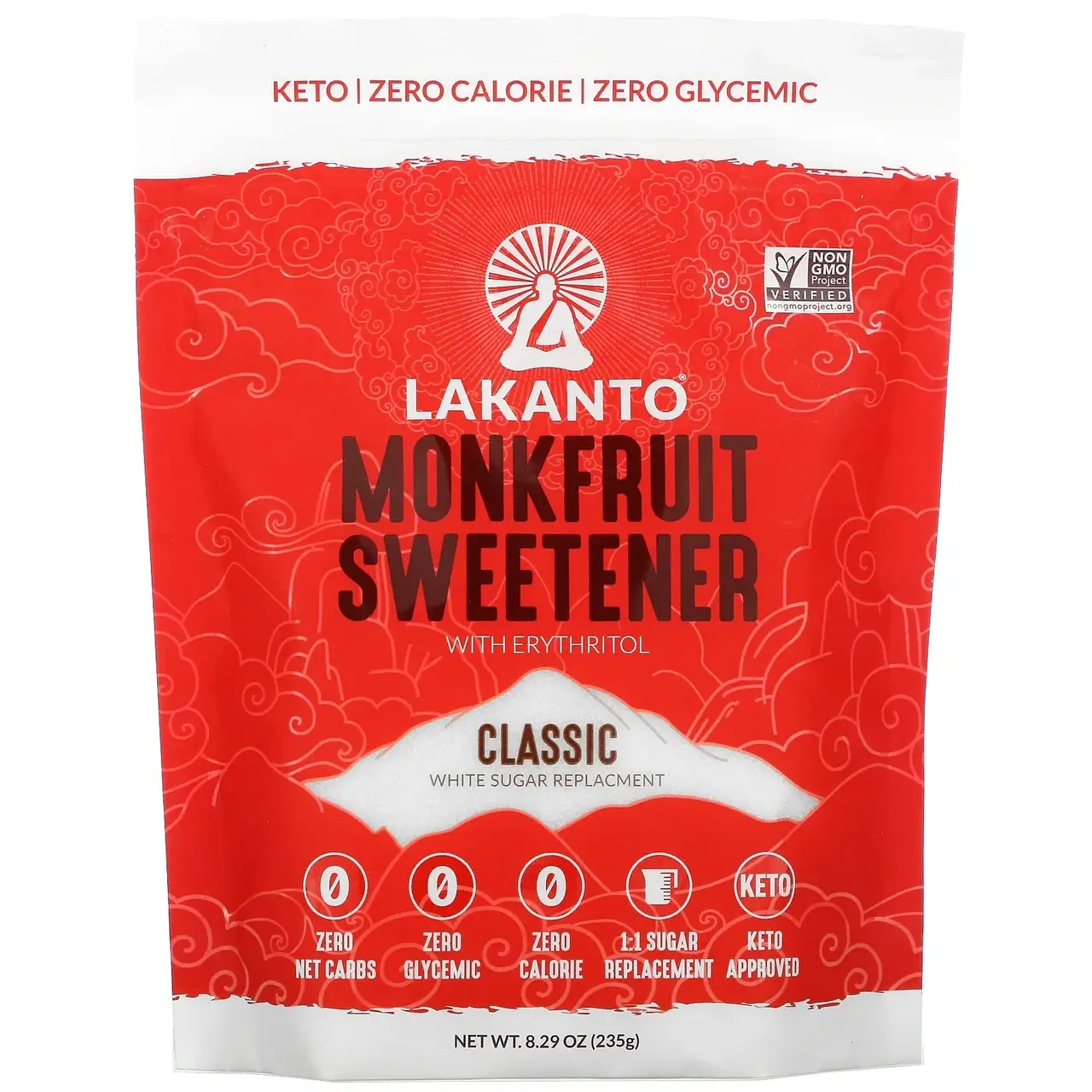 

Lakanto, Архатовый подсластитель с эритритом, Классический, 235 г (8.29), официальный сайт, LAK-00004