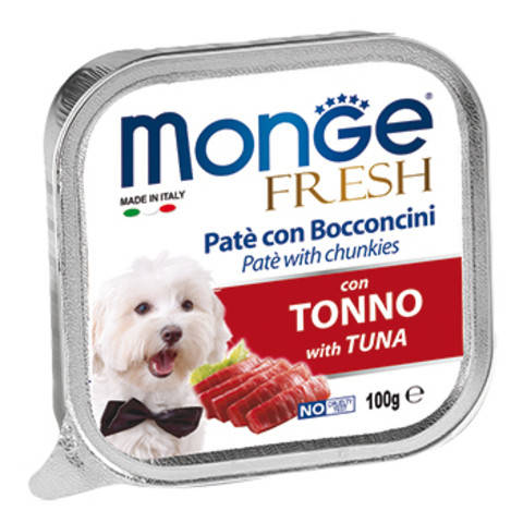 

Влажный корм MONGE Монж DOG FRESH c тунцом, 0,1 кг