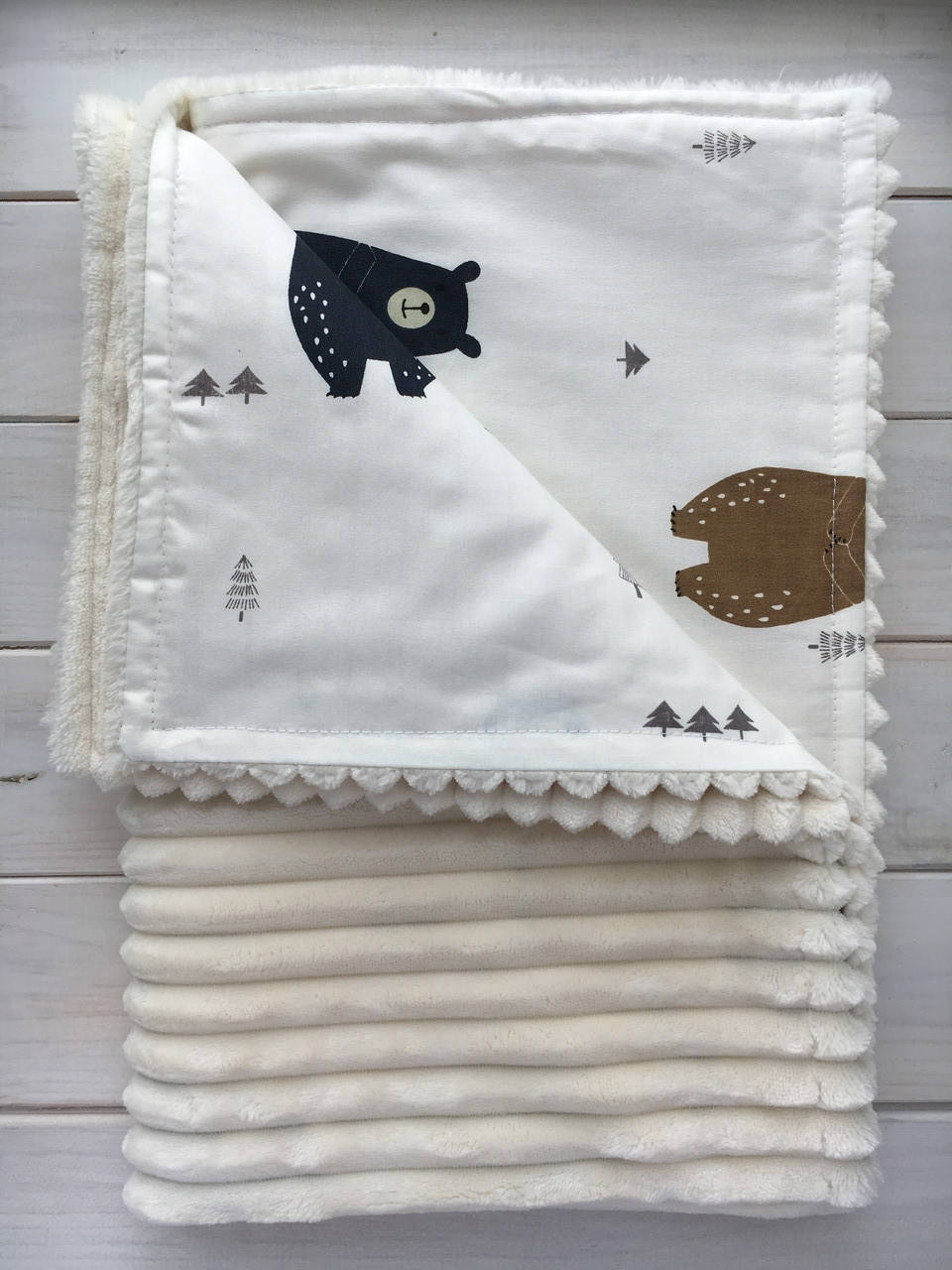 

Детский плед плюшевый для прогулки или в коляску