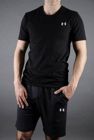 

Мужской летний костюм футболка и шорты Андер Армор, футболка и шорты Under Armour, хлопок, высокого качества.