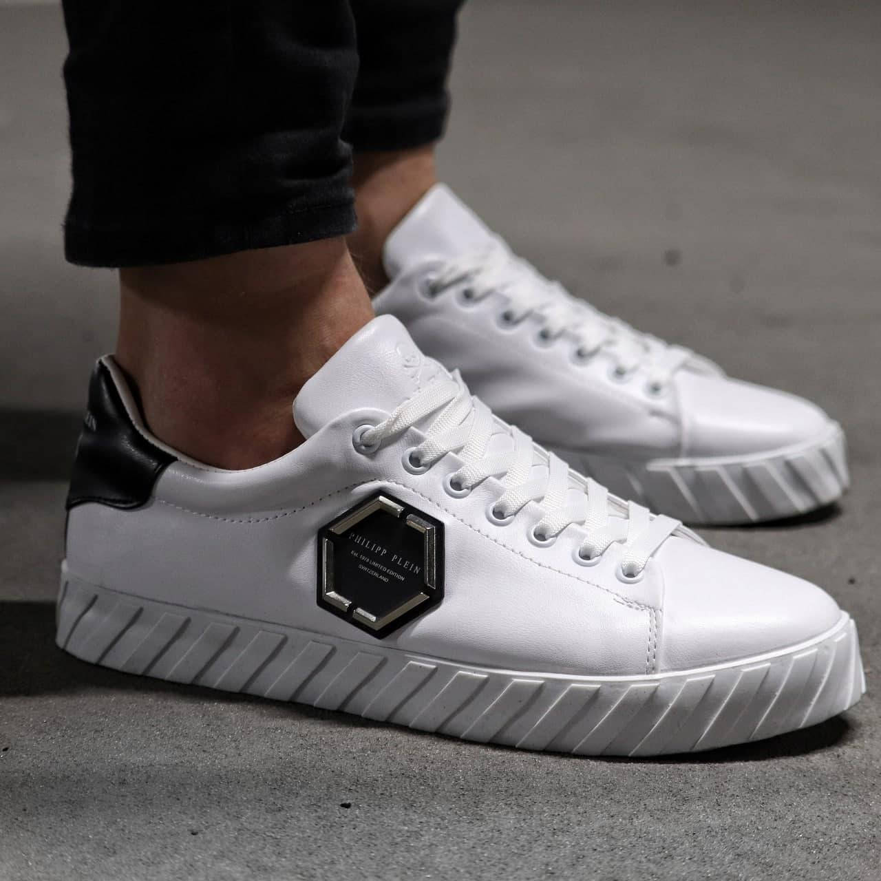 

Мужские кроссовки в стиле Philipp Plein White Белые весна/лето/осень Размер 40 41 42 43 44, Белый