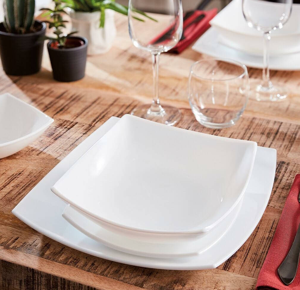

Тарелка суповая квадратная белая Luminarc Quadrato White 200 мм (C9852), Белый