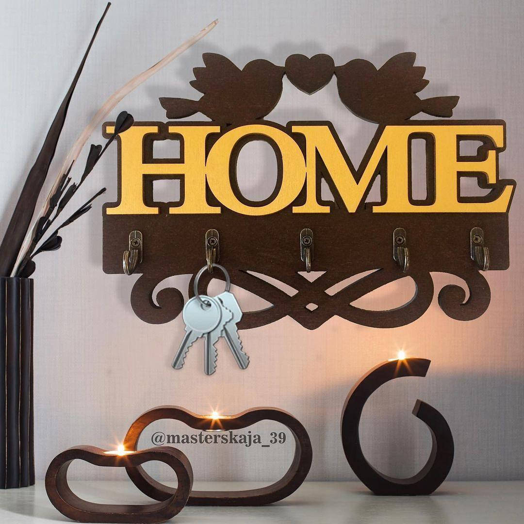 

Ключница "HOME" с милыми птичками