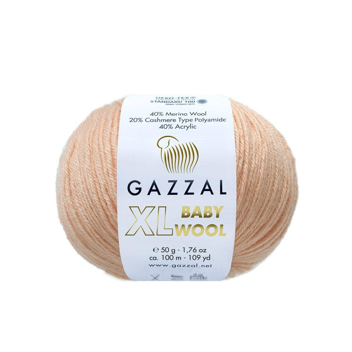 

Gazzal Baby Wool XL № 834 персик
