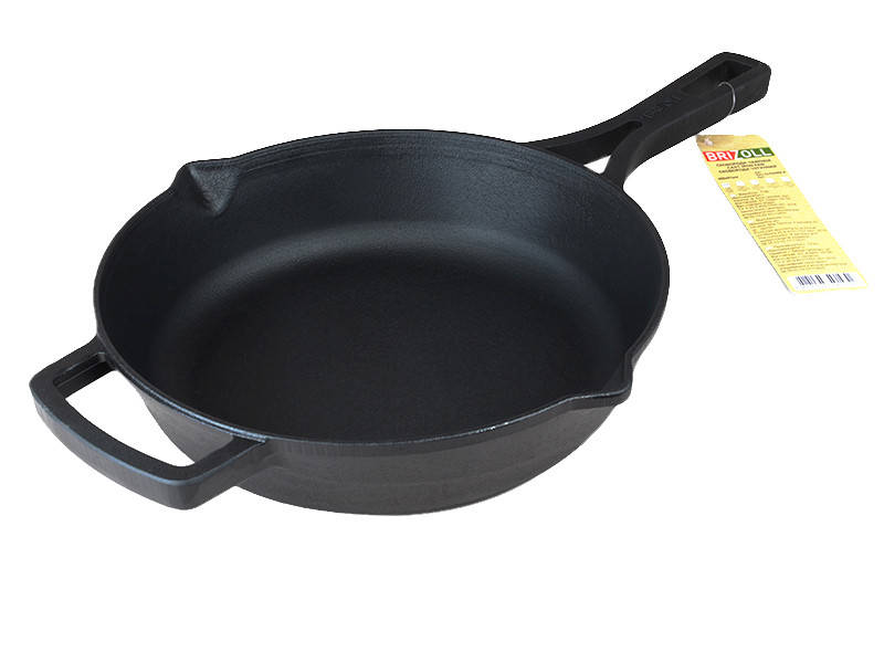 

Сковорода чугунная с ручкой Brizoll Монолит 240х60мм