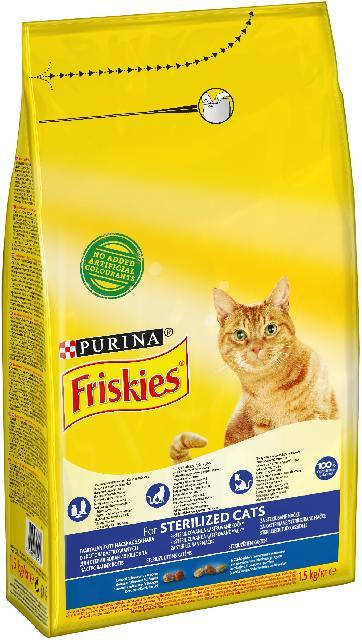 

Сухой корм для стерилизованных кошек Friskies с лососем 1.5 кг.