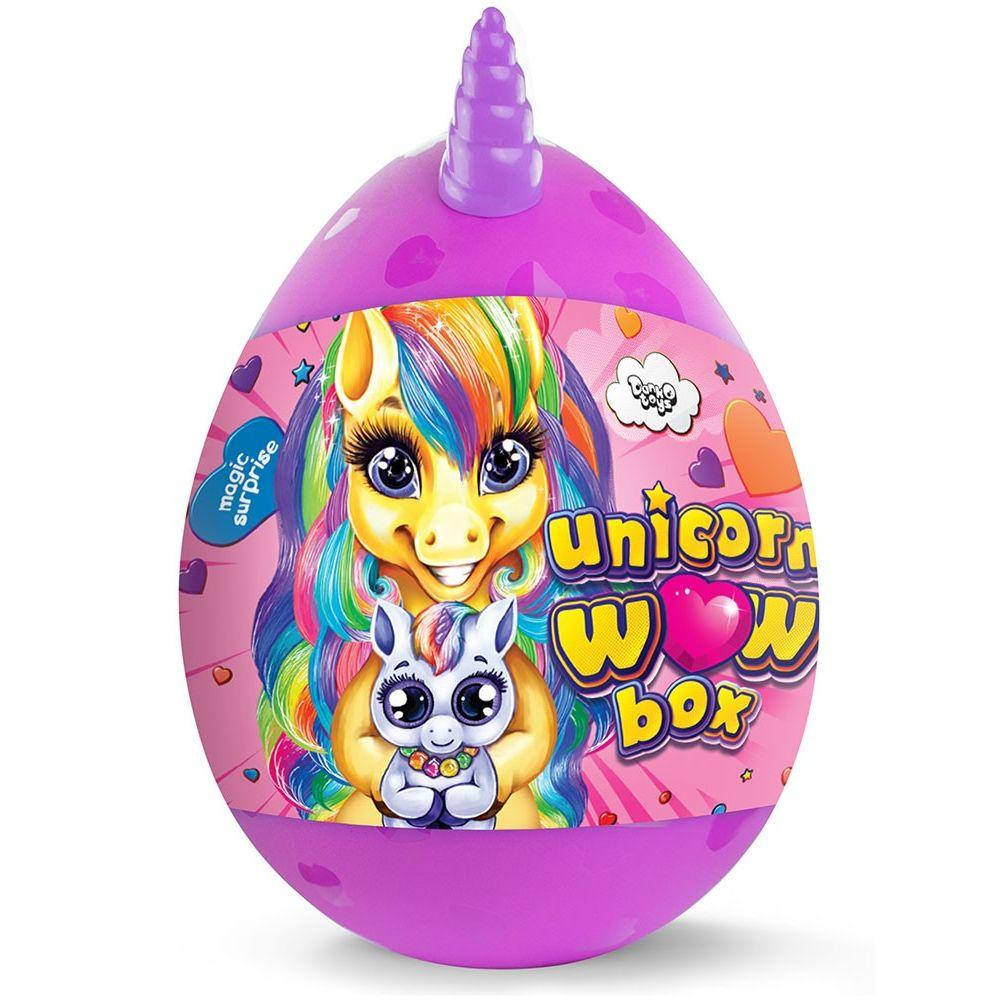 

Набор креатив творчества Unicorn WOW Box UWB-01-01 Яйцо игрушка единорог камни гипс форма краска детям