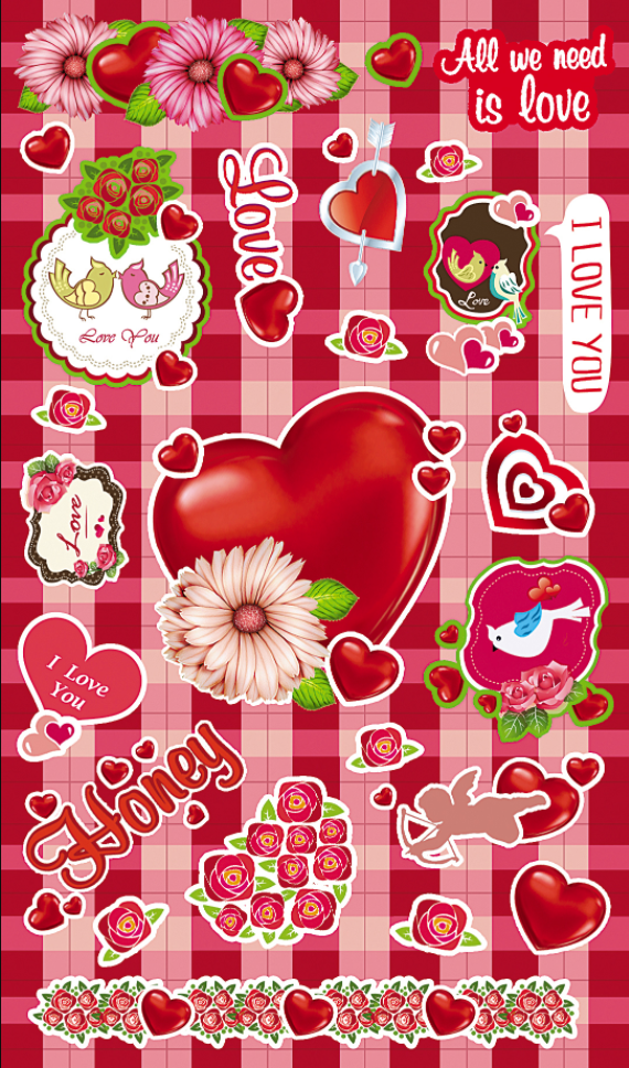 

Наклейки-стикеры детские, Разные цвета