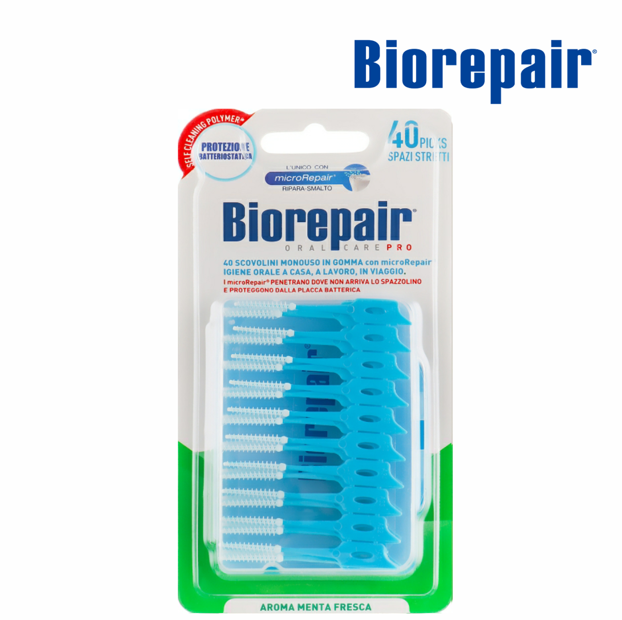 

Силиконовая зубочистка Biorepair Picks Fine интердентальная (размер S) 40 шт