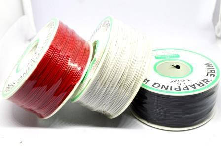 

07-11-001BK. Провод монтажный моножильный 30AWG (0,05мм²), черный, на катушке 250м