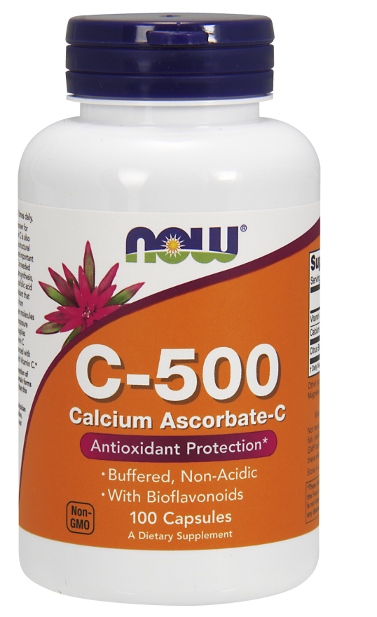 

Витамин C и аскорбат кальция с биофлавоноидами (Calcium Ascorbate-C) 500 мг 100 капсул