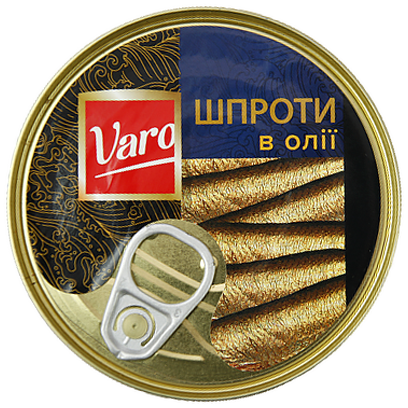 

Шпроти в олії Варо Varo 168/240g 48шт/ящ (Код : 00-00010236)