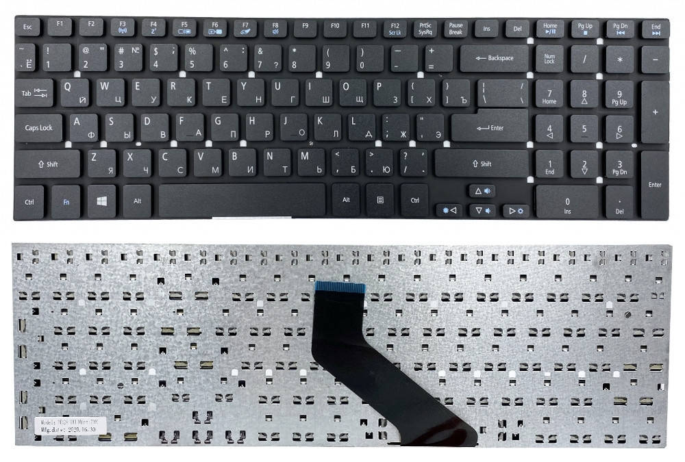 

Клавиатура для ноутбука Acer Aspire V3-551, V3-731, G, Z, V3-771, V3-772 TravelMate P255, P273, Черный