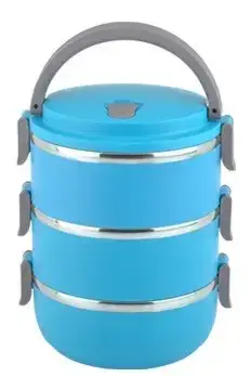 

Термо ланч бокс Lunch три секции 2,1 л из нержавеющей стали Синий