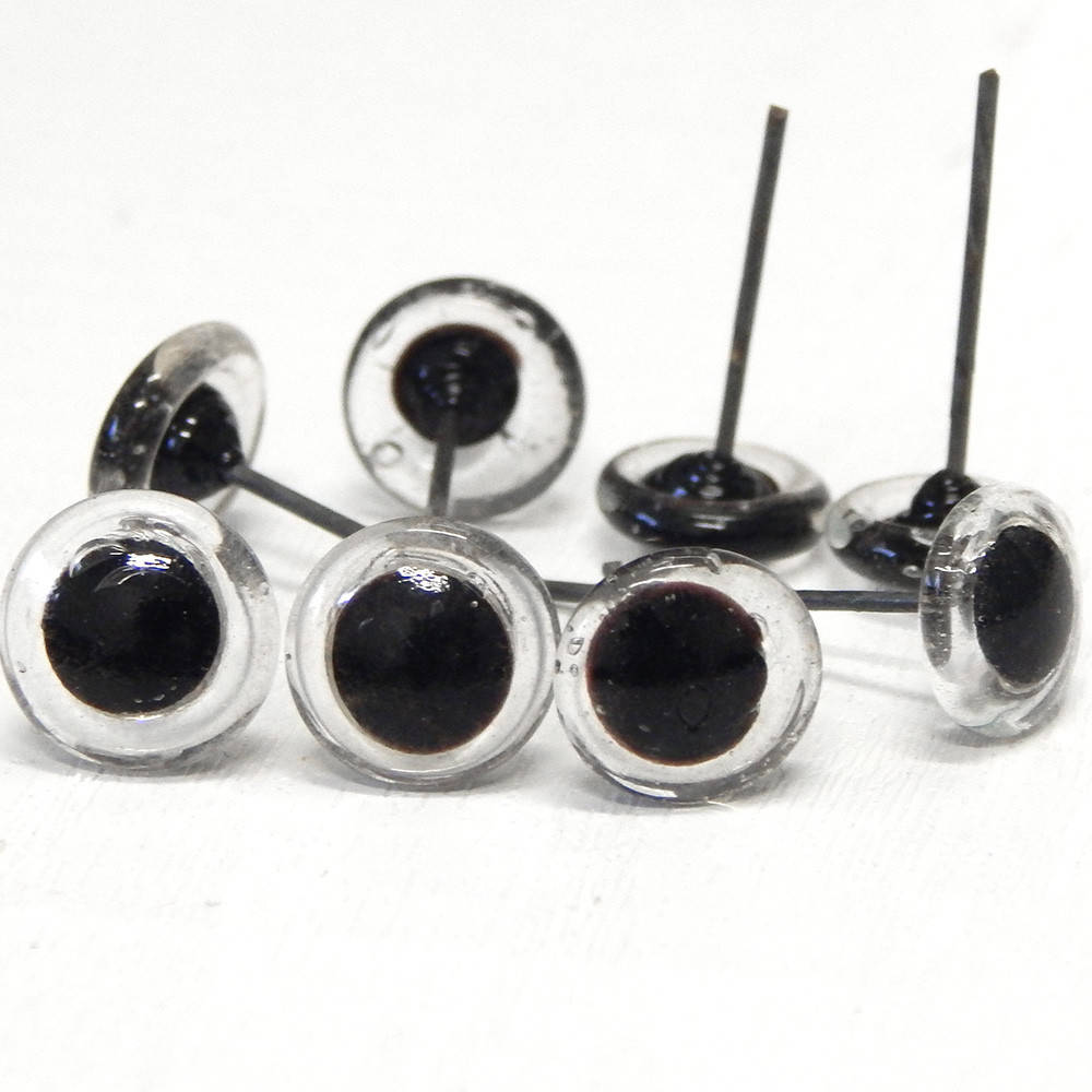 

Глазки-гвоздики для игрушек, стекло, Ø10 мм, прозрачные (1 пара)