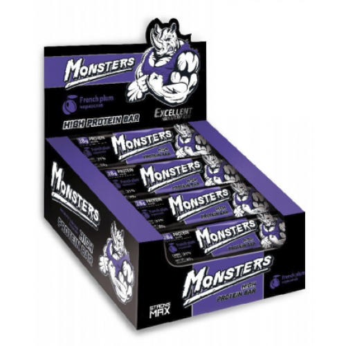 

Протеиновые батончики Monsters Strong Max - 80g x 20шт слива