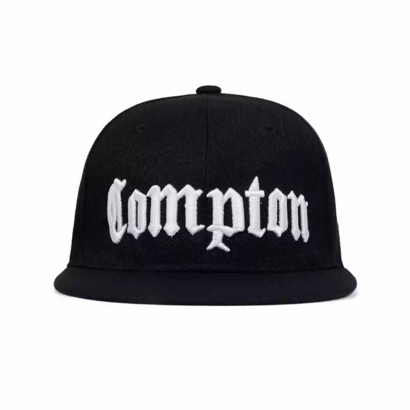 

Кепка снепбек Compton с прямым козырьком Черная, Унисекс, Белый