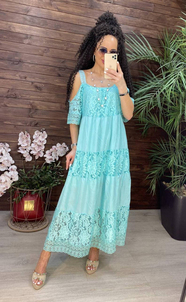 

Длинный женский сарафан с кружевом Бьянка