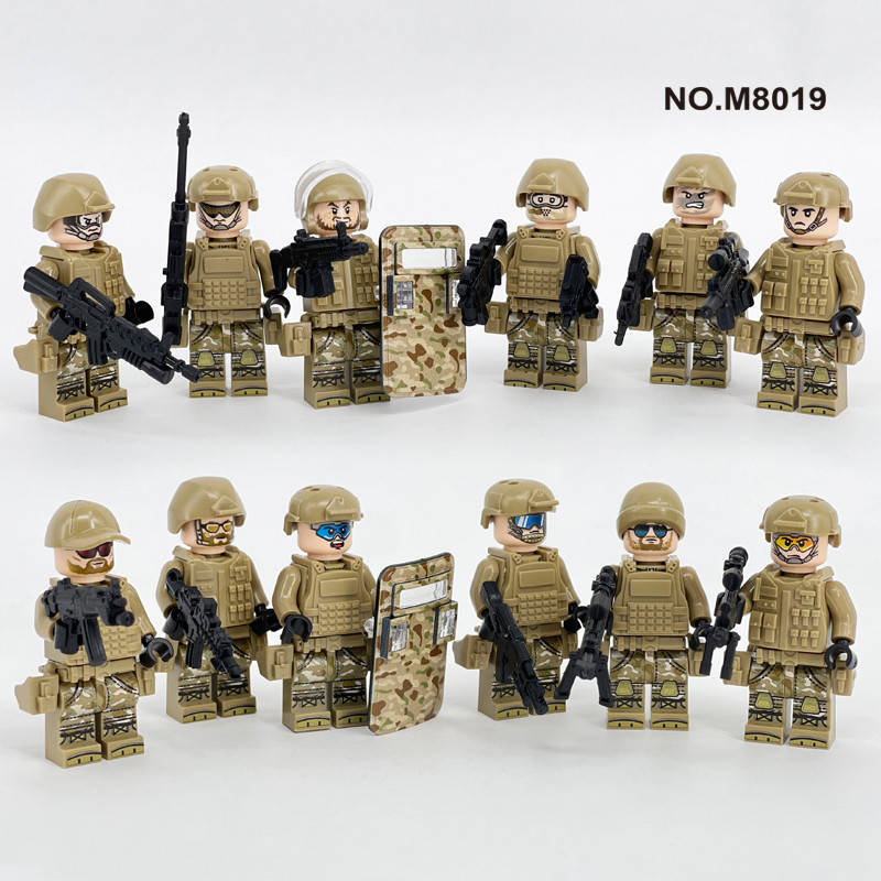 

Фигурки человечки военные спецназ солдаты полиция swat 12 шт для лего lego