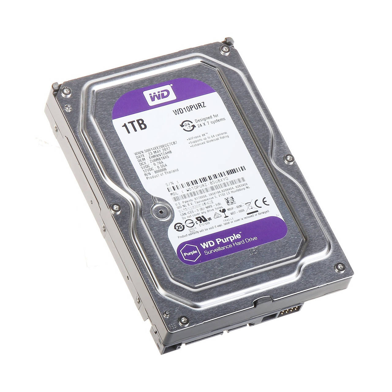 

Жесткий диск для видеорегистратора 1 ТБ WD Purple WD10PURZ