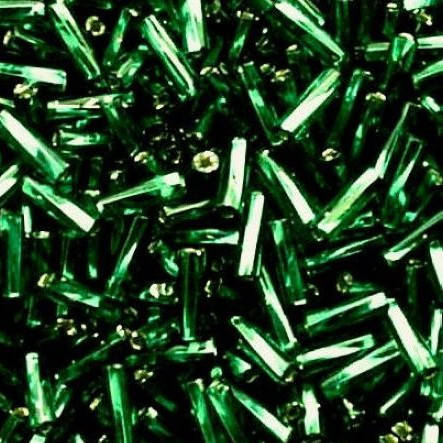 

Бисер Preciosa Стеклярус блестящий 959 / 57150 размер 5" (12 мм) Тёмно-зелёный 5 грамм