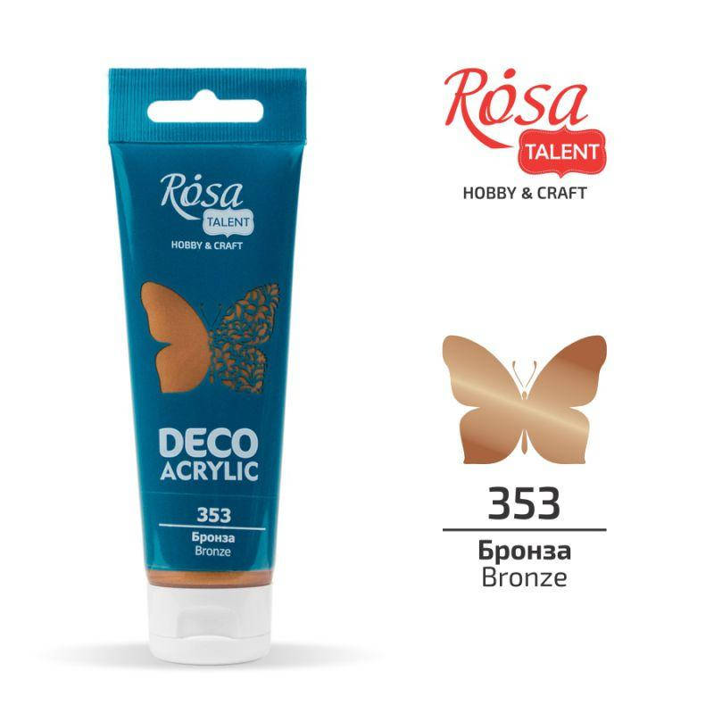 

Краска акриловая для декора Rosa Studio 75 мл бронзовый металлик (4823098501404)