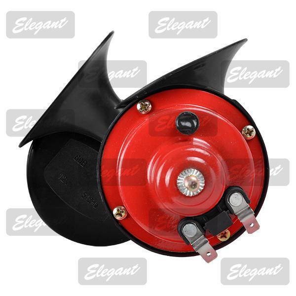 

Сигнал автомобильный улитка 12v 2конт. "Elegant" 100720 цвет красно-черная