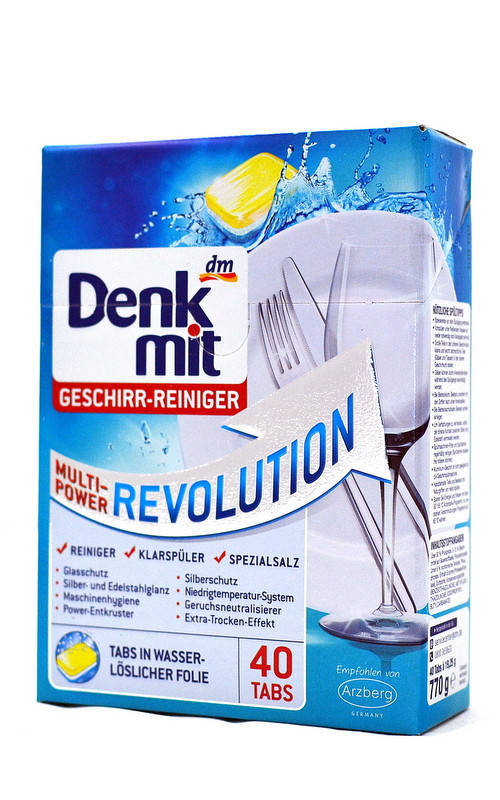 

Таблетки для посудомоечных машин DenkMit Revolution, 40 шт