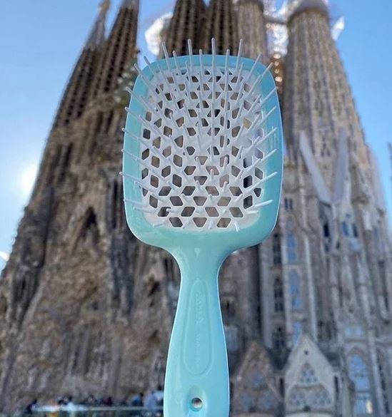 

Расческа Janeke superbrush the original Голубой/Белый