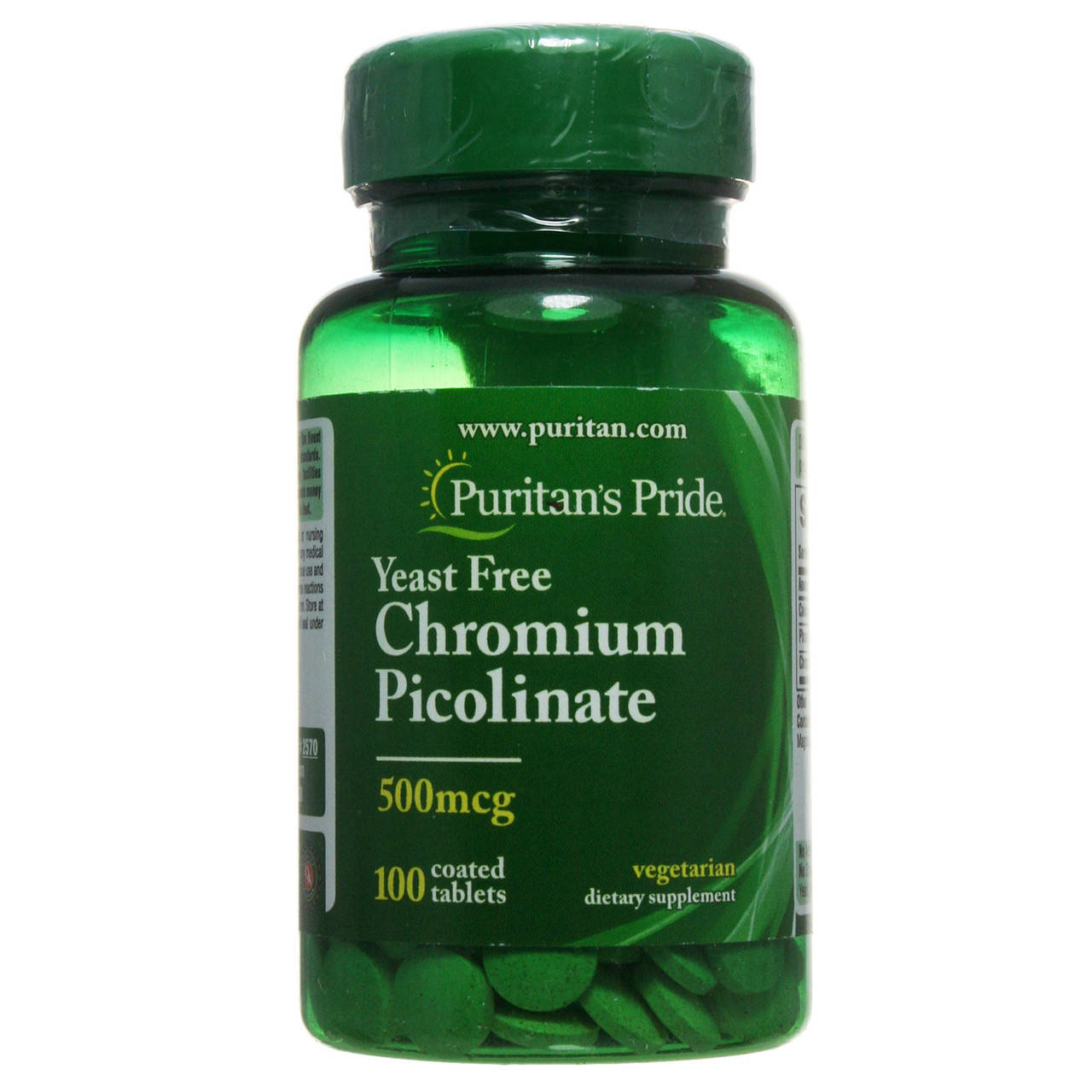 

Пиколинат Хрома, Chromium Picolinate 500 mcg, Puritan's Pride, 100 таблеток