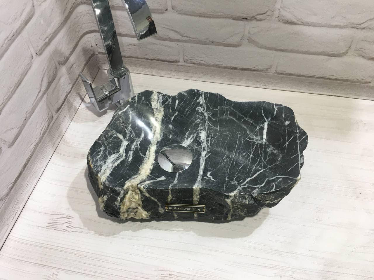 

Раковина из натурального мрамора. Gray marble