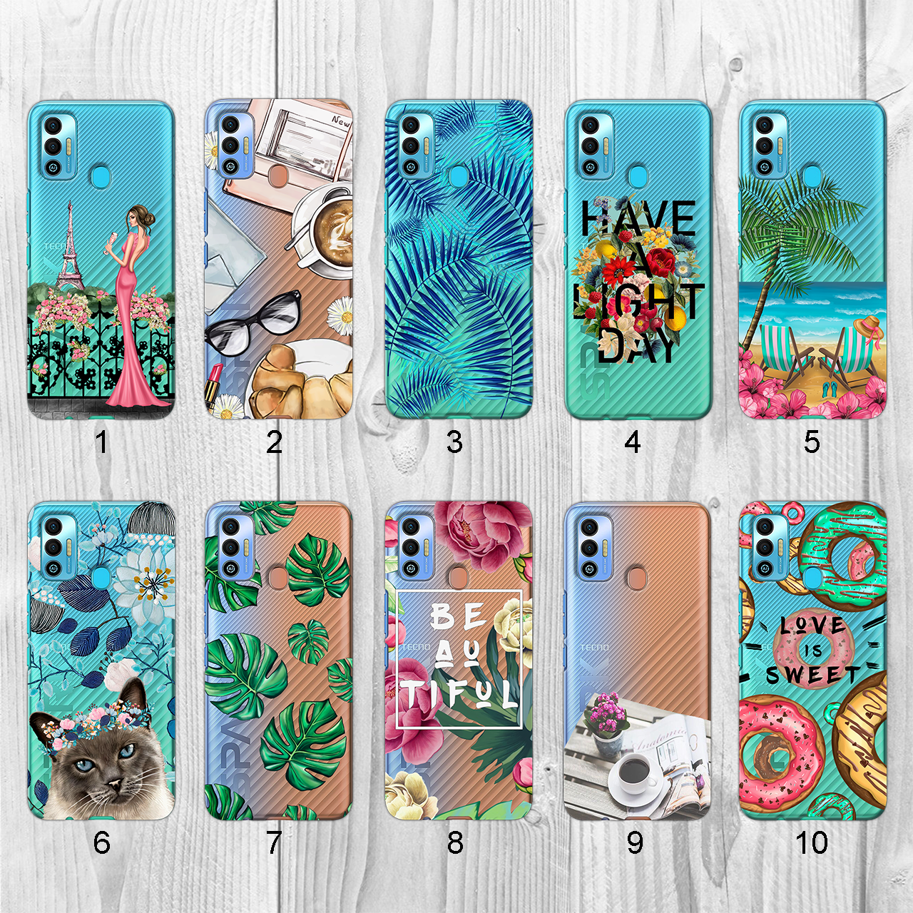 

Силиконовый чехол с рисунком для TECNO Spark 7T (new collection)