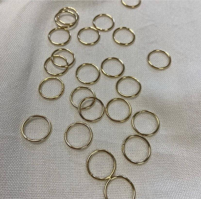 

Колечки для волос 14 мм золото