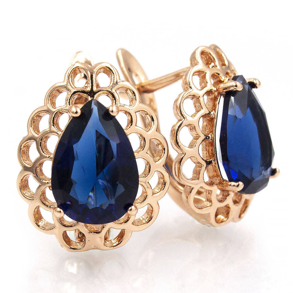 

Серьги 1,5 см синий (Медицинское золото)