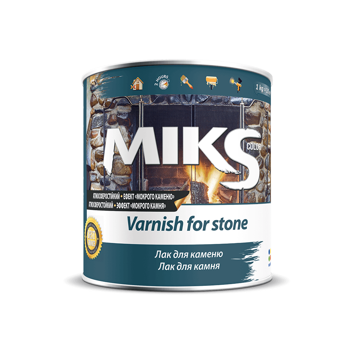 

Лак с эффектом мокрого камня Miks Color 2.1кг