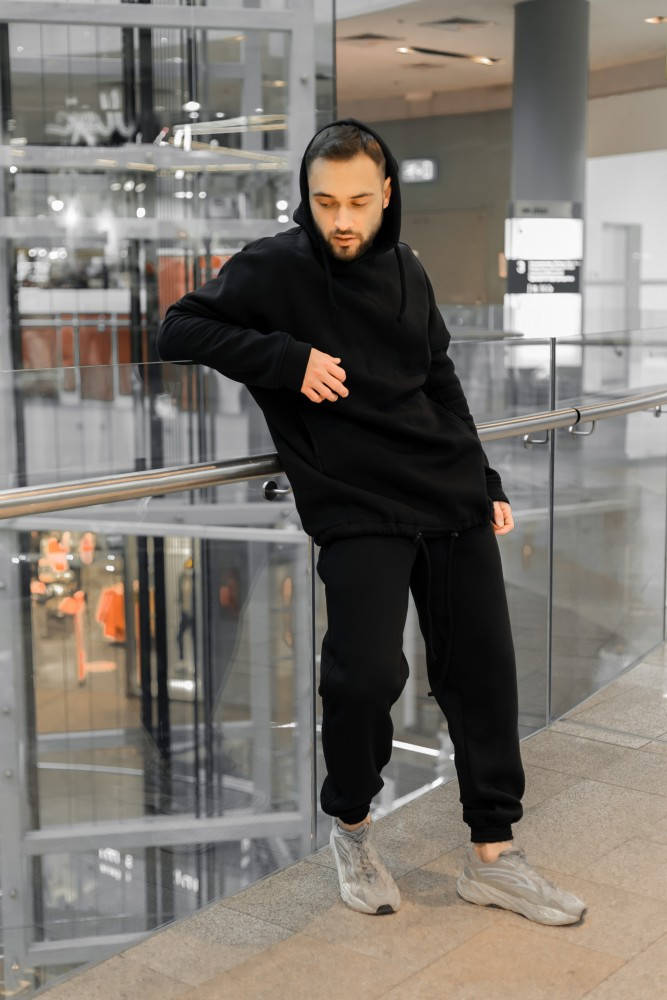 

Костюм теплый мужской oversize черный