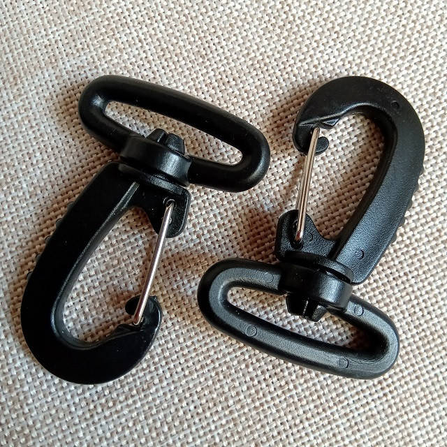 

Карабін пластиковий, сумочний, 2,5 см, чорний (1)., Черный