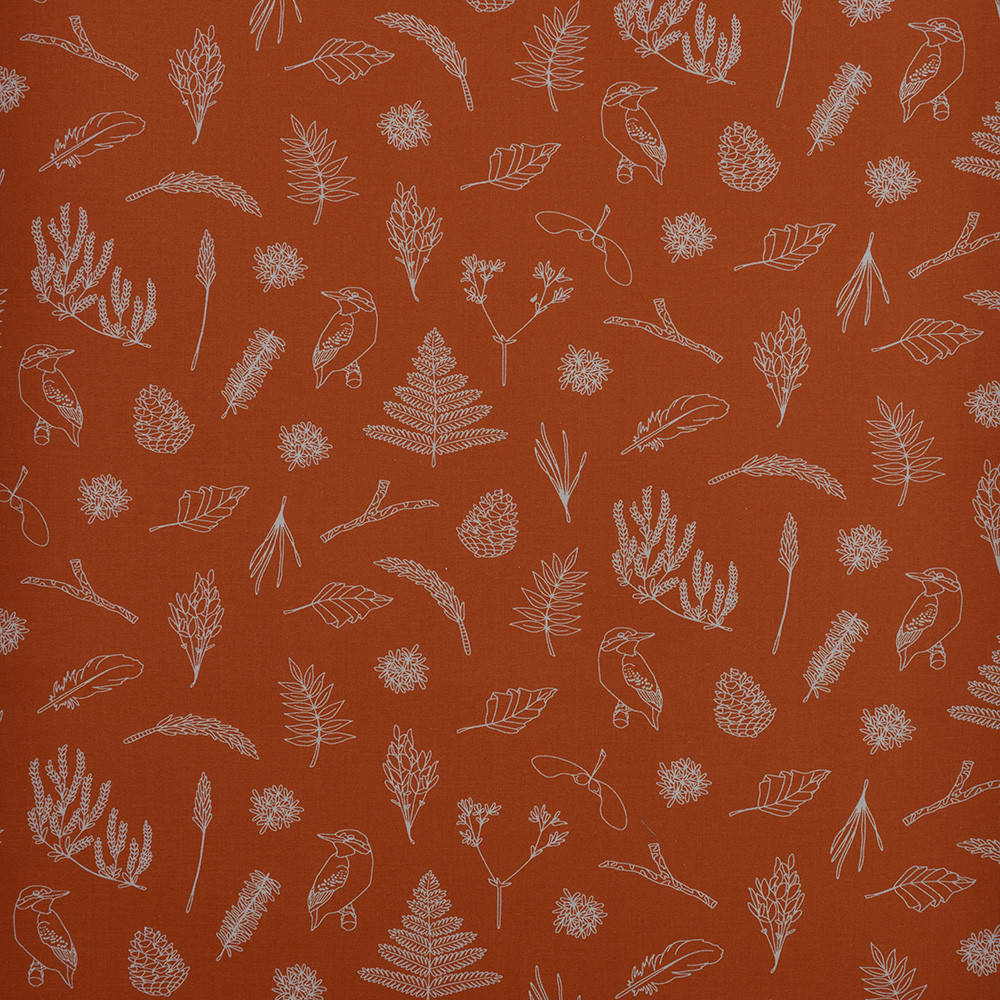 

Хлопковая ткань Ботаника терракотовая, Оранжевый